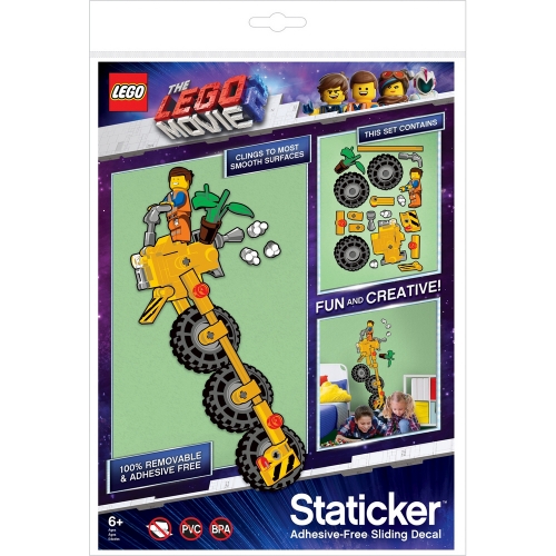 LEGO樂高拼圖靜電貼-艾密特的直立三輪車