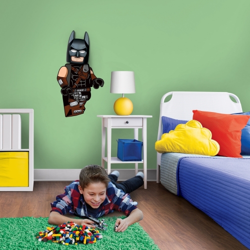 LEGO樂高玩電影2-蝙蝠俠立體壁燈(附拼圖靜電貼)