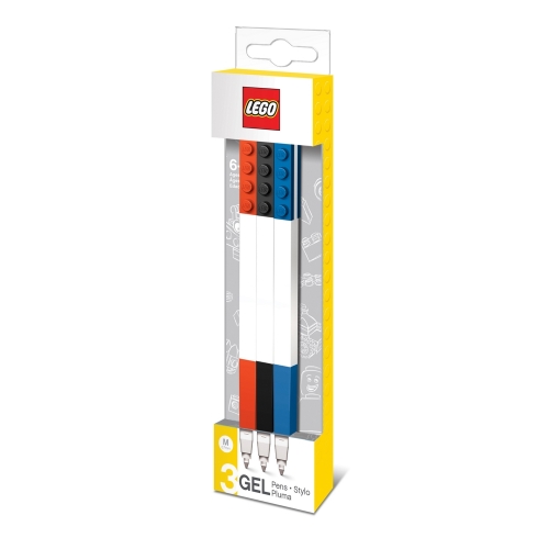 ★2024童樂購物節 9折★ LEGO積木原子筆 - 黑, 藍, 紅色 (3入)