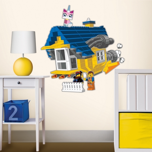 ★2024童樂購物節 9折★ LEGO樂高拼圖靜電貼-艾密特的太空飛屋