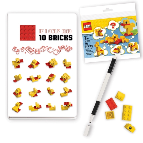 LEGO樂高經典黃色鴨子筆記本(附組裝顆粒包)