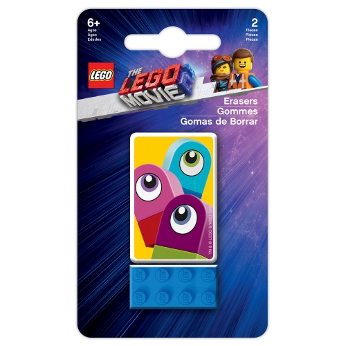 【福利品】LEGO樂高玩電影2-主題橡皮擦二入 (藍)