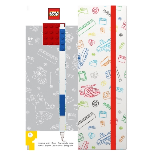 LEGO創意筆記本(紅) 原子筆(藍) 套組