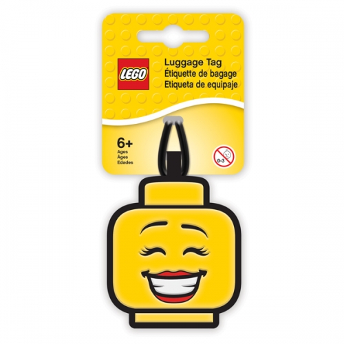 LEGO樂高人物笑臉(女)造型行李吊牌