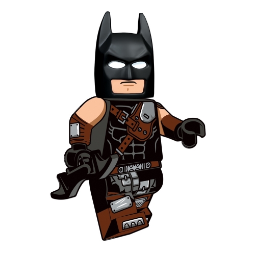 【福利品】LEGO樂高玩電影2-蝙蝠俠立體壁燈(附拼圖靜電貼)